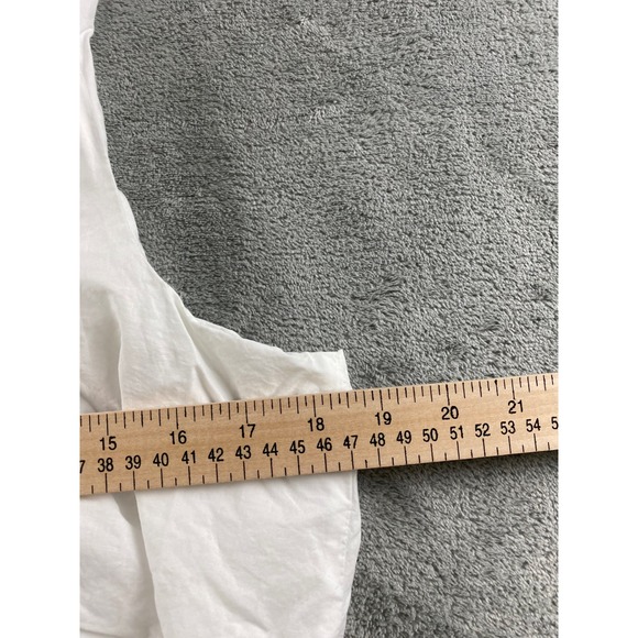 A New Day Womens White Square Neck Bubble Hem Tank Top Sleeveless Size M - Picture 6 of 11